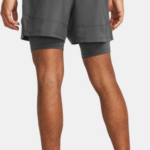 Under Armour UA Launch 5" 2-IN-1 Shorts Grey (Men's) - Image 5