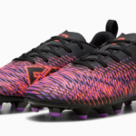 PUMA Future PLAY 8 Football Boot FG/AG  Black/Purple/Orange (Kids) - Image 3