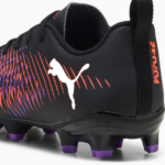 PUMA Future PLAY 8 Football Boot FG/AG  Black/Purple/Orange (Kids) - Image 4