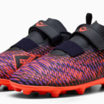 FUTURE 8 PLAY Velcro Football Boot Firm Ground FG/AG RB Football Boots Black/Purple/Orange (Kids) - Image 3