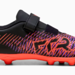 FUTURE 8 PLAY Velcro Football Boot Firm Ground FG/AG RB Football Boots Black/Purple/Orange (Kids) - Image 6