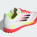 adidas F50 CLUB Turf Shoe Cloud White / Core Black / Solar Yellow (Kids) - Image 6