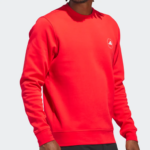 adidas Core Crew Neck Golf Top Sweatshirt Red (Men’s) - Image 6