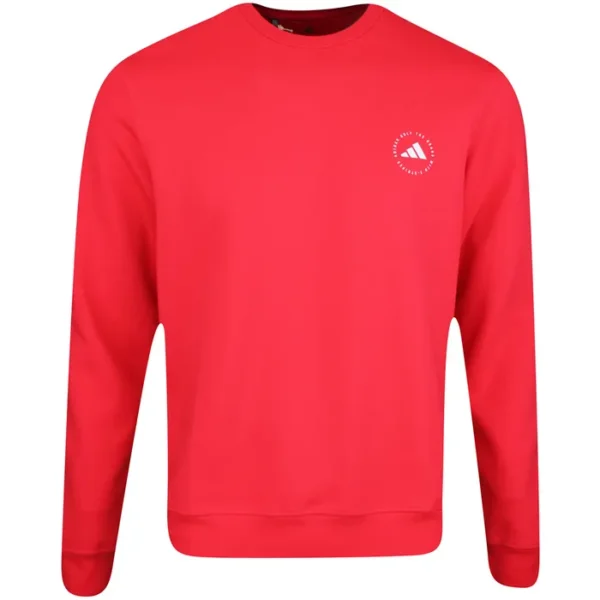 adidas Core Crew Neck Golf Top Sweatshirt Red (Men’s)