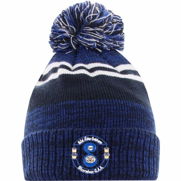 Silvermines GAA Canyon Bobble Hat Marine/Royal/White (Adult)