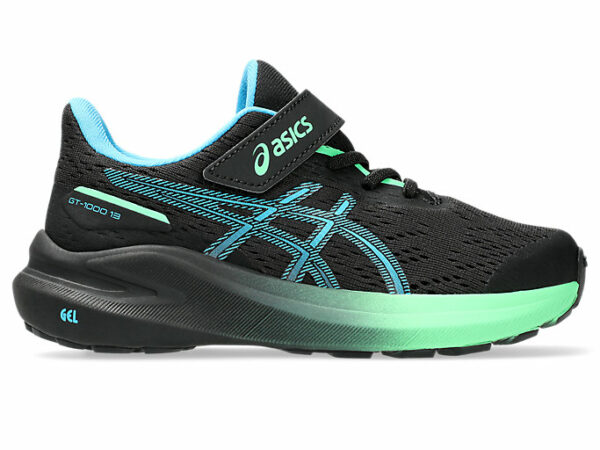 Asics GT-1000 13 PS (Pre-School) Shoe Black/Digital Aqua (Kids)