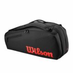 Wilson Clash V3 Super Tour 6 Pack Tennis Bag   |  Black/Red - Image 5