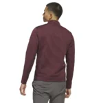 adidas Golf Ultimate 365 Dwr Textured Half Zip Sweatshirt Aurora Ruby (Men’s) - Image 4