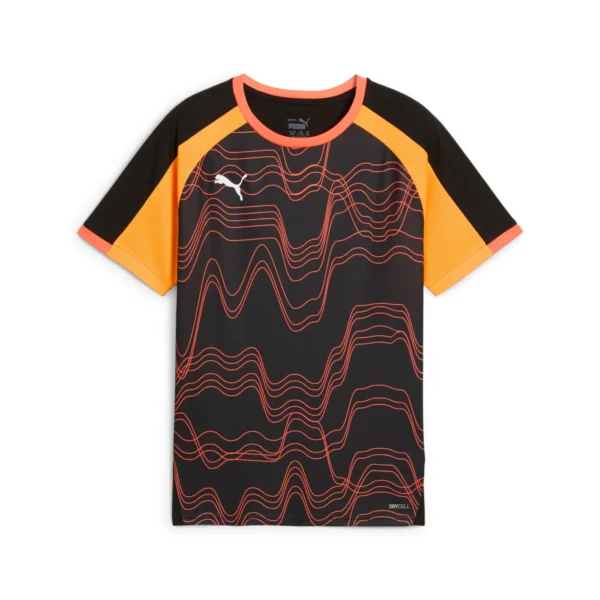 Puma individual LIGA Graphic Jersey Black / Heat Fire (Junior Kids)