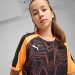 Puma individual LIGA Graphic Jersey Black / Heat Fire (Junior Kids) - Image 6