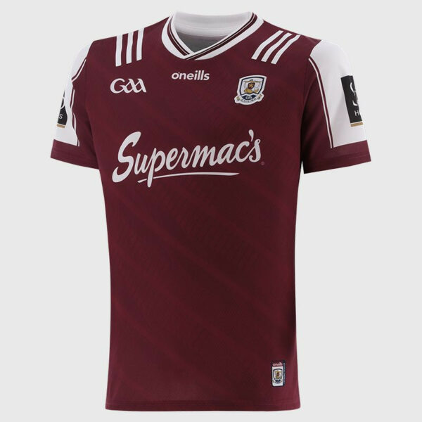 O'Neills Galway GAA Home Jersey 2025 Maroon/White Shadow (Kids/Adults)