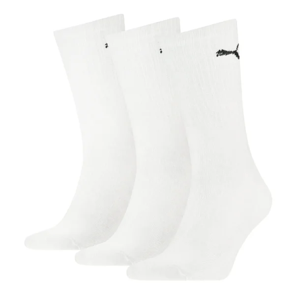 Puma Crew Sock  3 pair Pack Black | White (Adults)