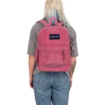 Jansport Cross Town Plus 26L BackPack / School Bag   Mauve Haze Corduroy - Image 2